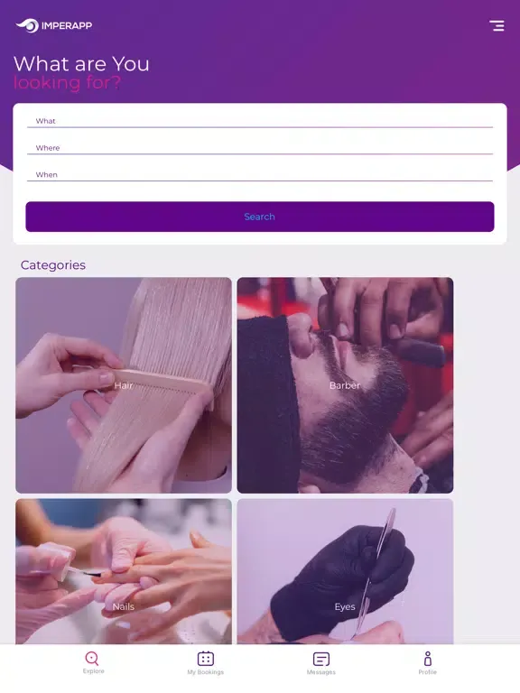 Capturas de tela do ImperApp iPad 