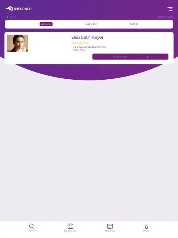 Capturas de tela do ImperApp iPad 