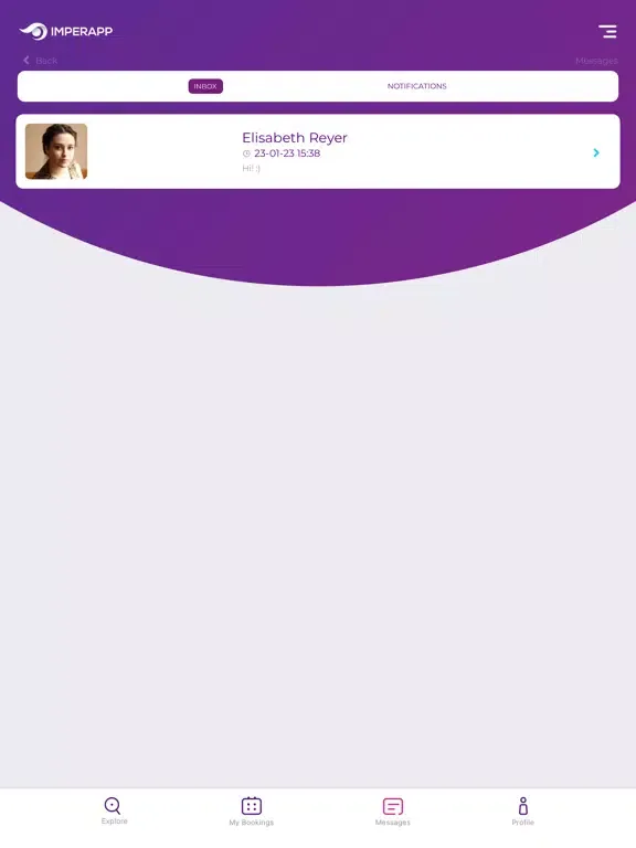 Capturas de tela do ImperApp iPad 
