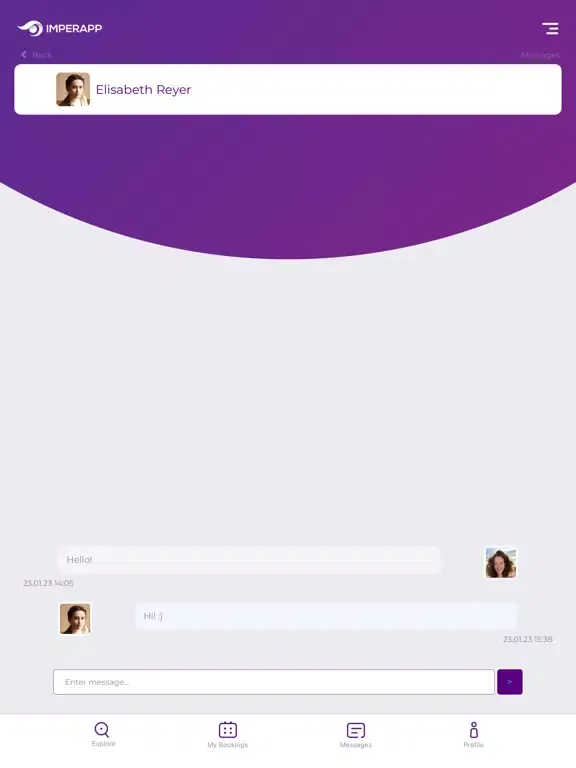 Capturas de tela do ImperApp iPad 
