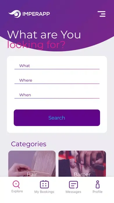 Capturas de tela do ImperApp
