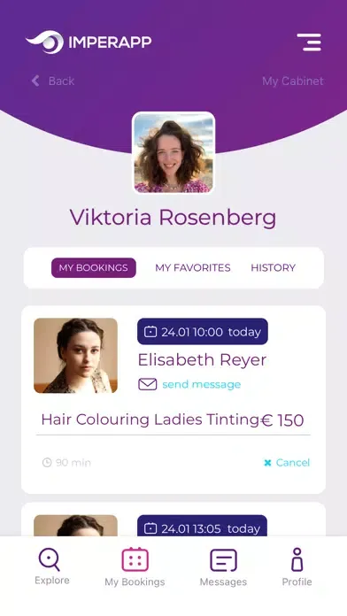 Capturas de tela do ImperApp