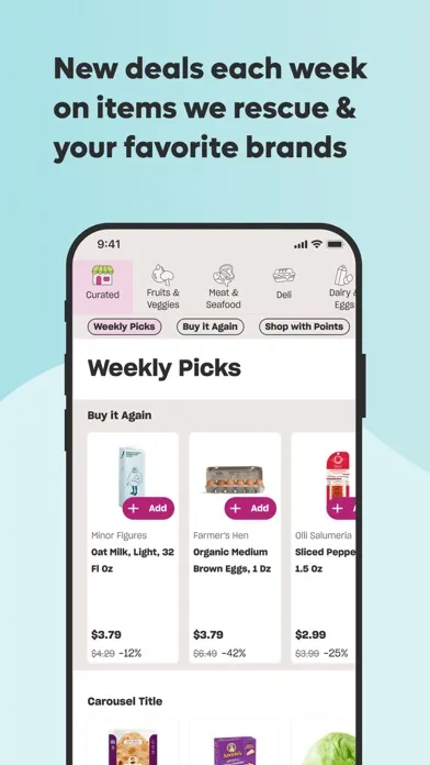 Capturas de tela do Imperfect Foods-Grocery App
