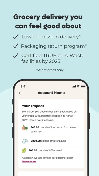 Capturas de tela do Imperfect Foods-Grocery App