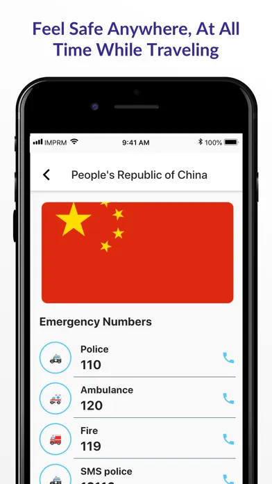 ภาพหน้าจอของ World Emergency SOS Numbers