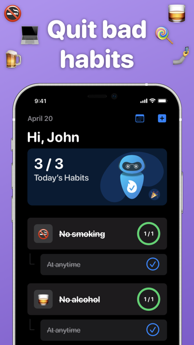 Benji · Quit Habits Tracker स्क्रीनशॉट