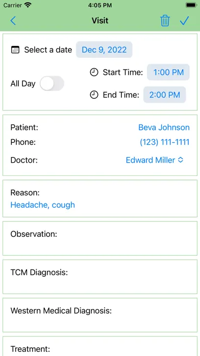 Screenshot di TCM Clinic Admin