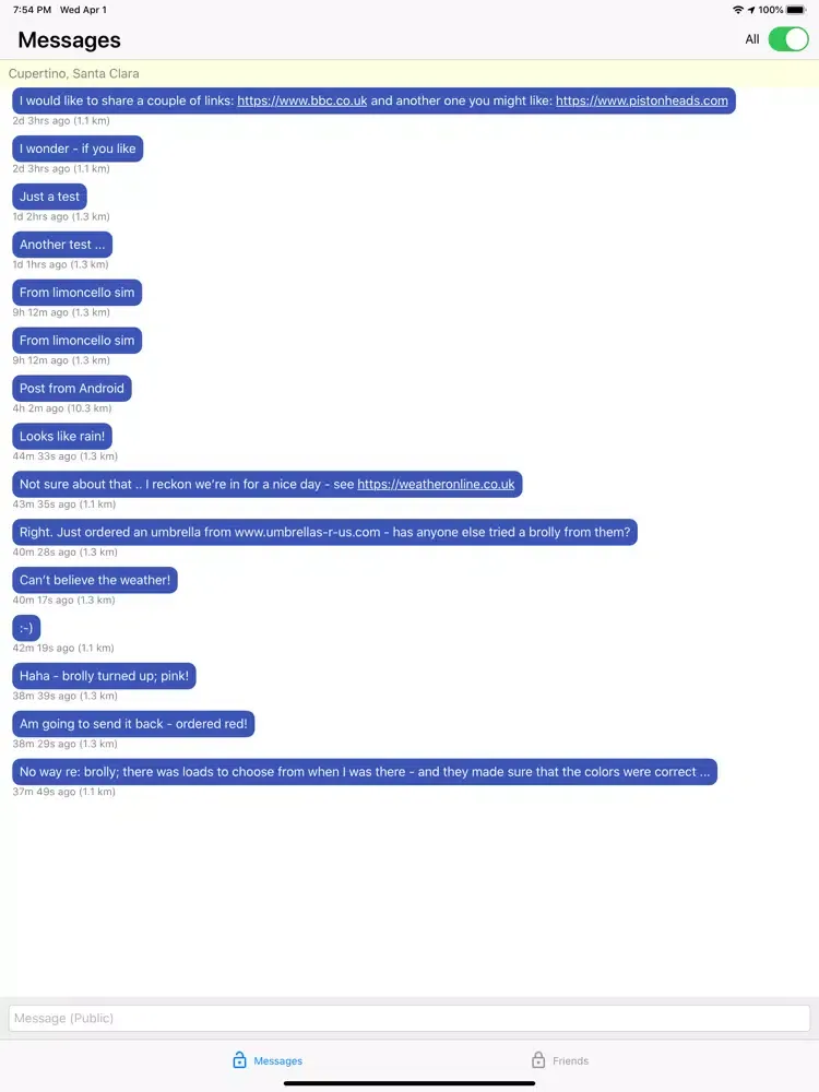 Capturas de pantalla de HyperLocal iPad 
