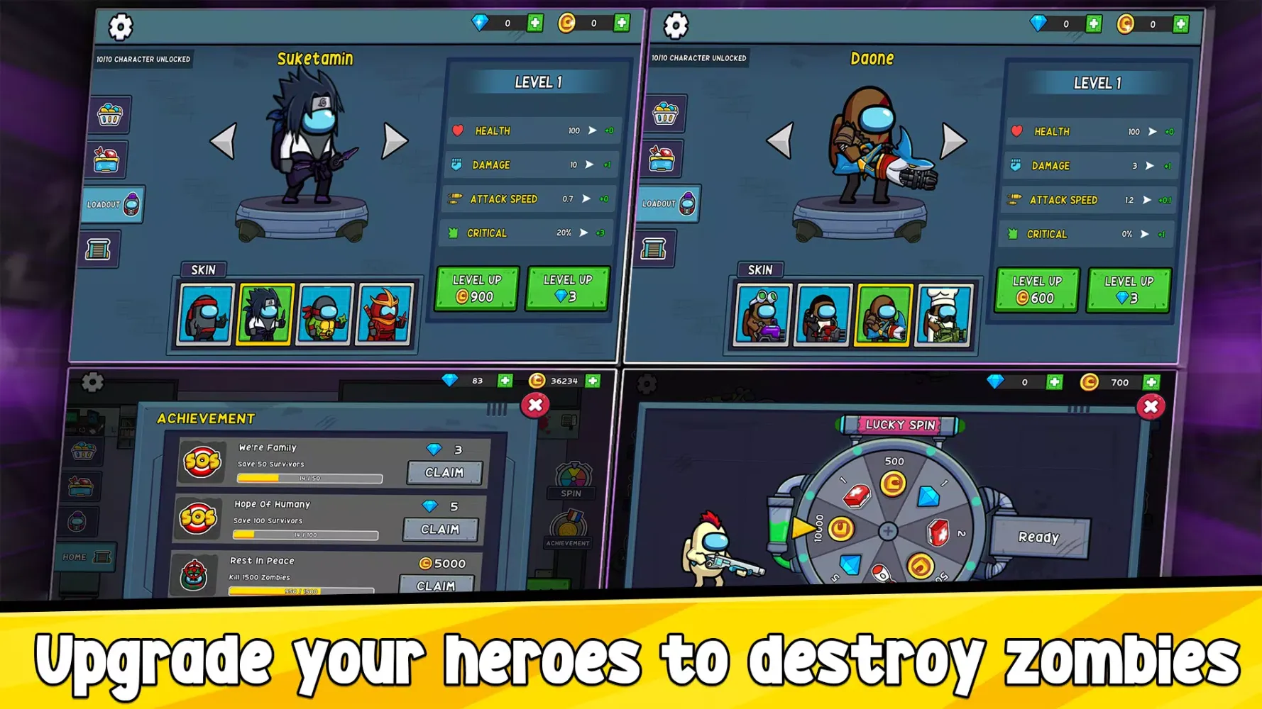 Tangkapan layar Impostors vs Zombies