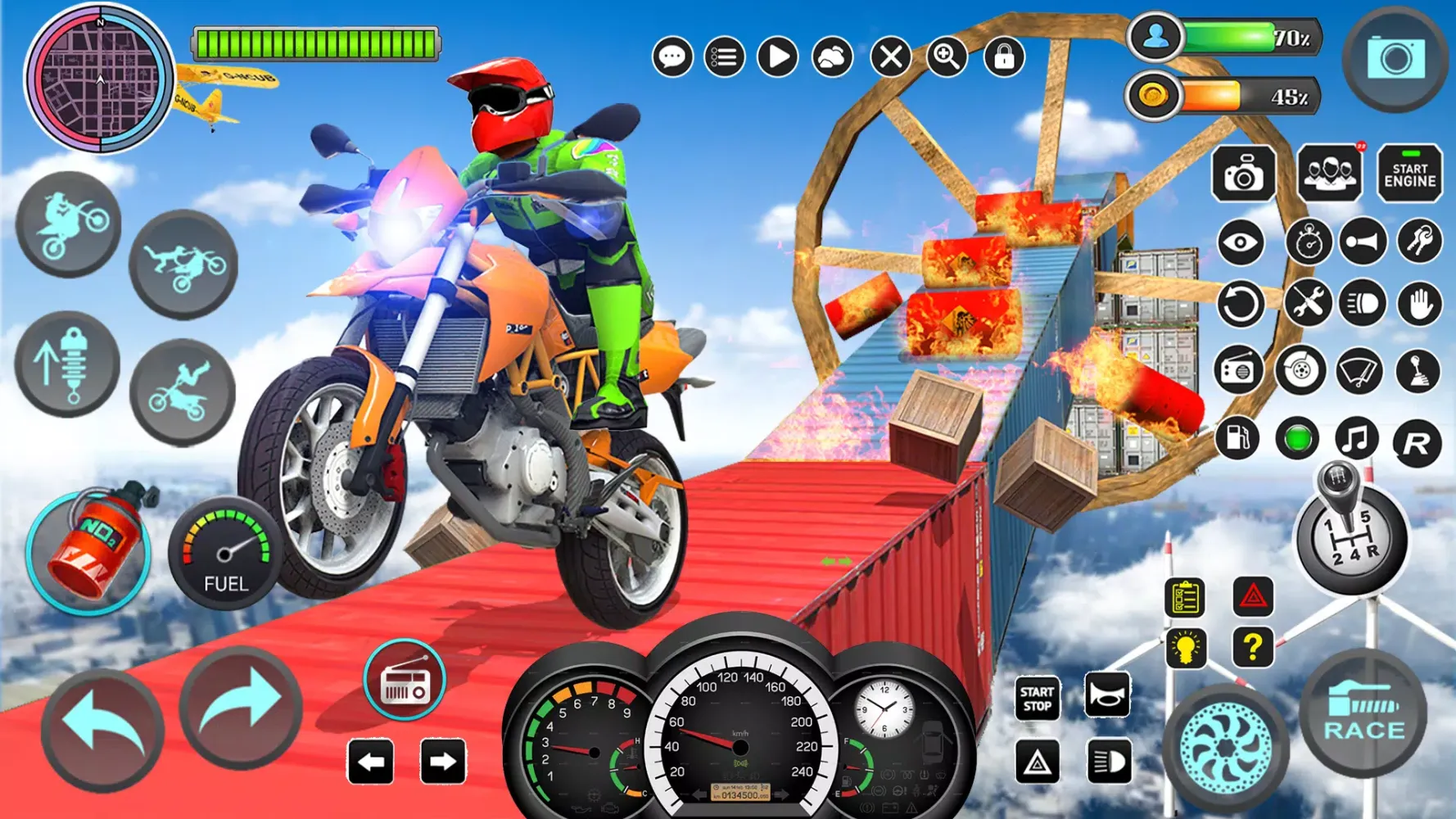 Mega Ramp Bike Stunts Games 3D Screenshots