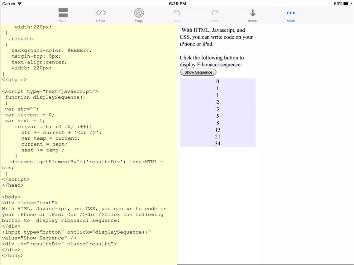 Nitro HTML Pro iPad  स्क्रीनशॉट