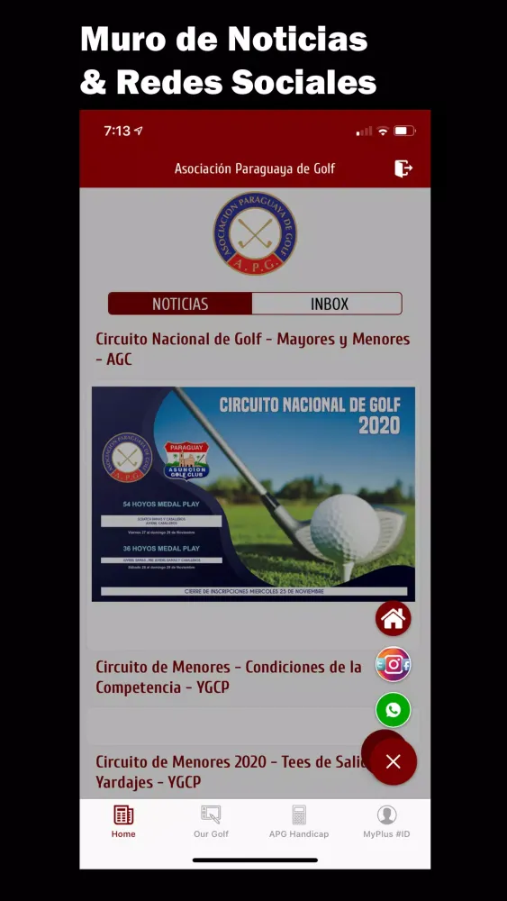 Paraguay Golf Association Screenshots