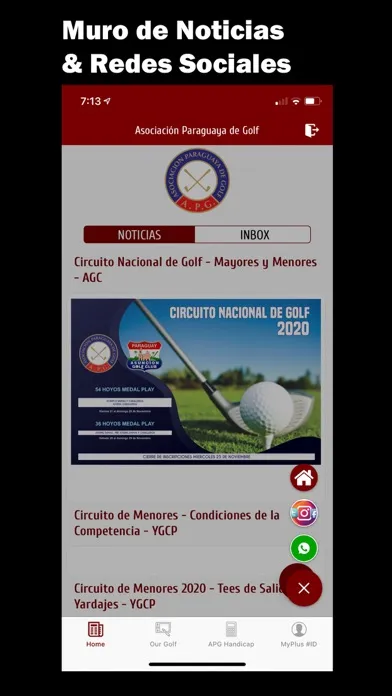 Capturas de pantalla de Paraguayan Golf Association