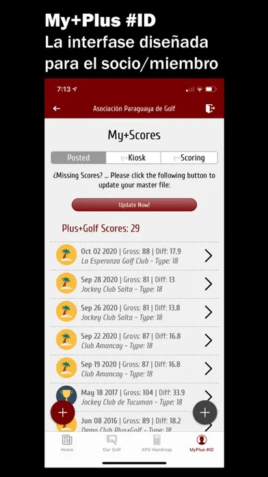 Capturas de pantalla de Paraguayan Golf Association