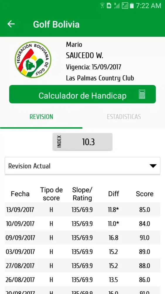 Bolivia Golf Federation Screenshots