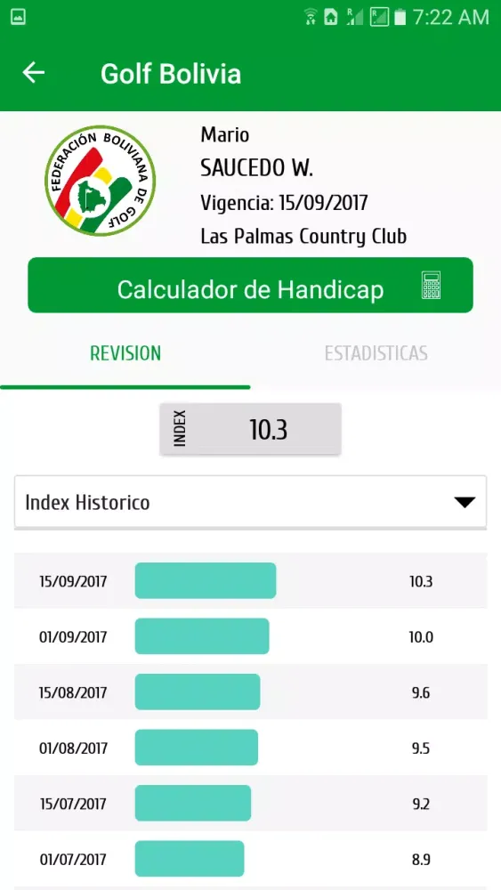 Bolivia Golf Federation Screenshots