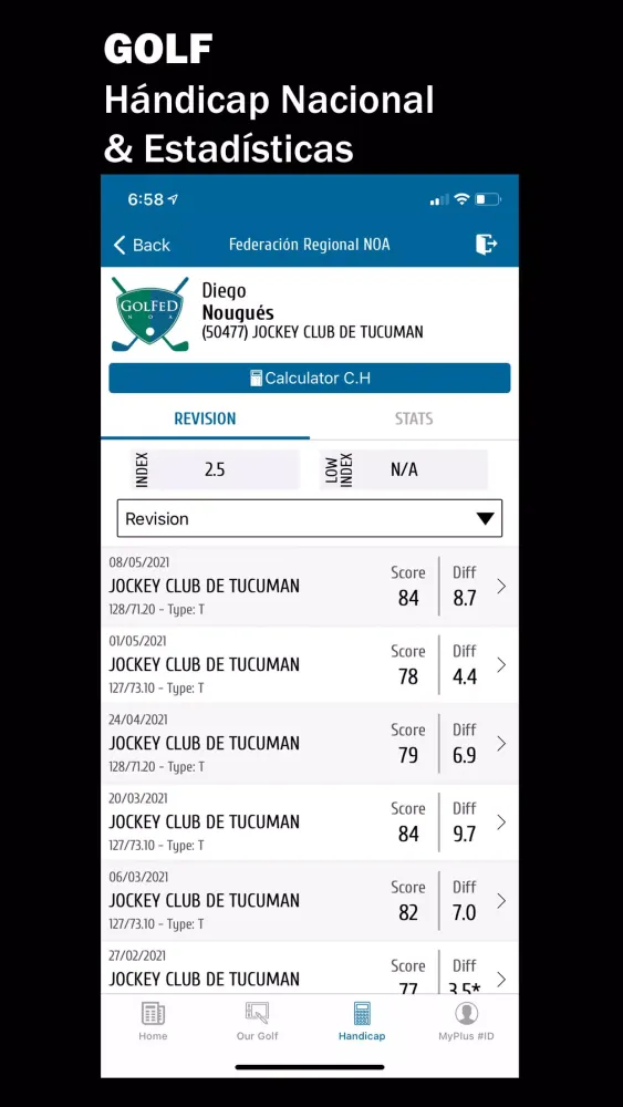 Fed Regional de Golf del NOA Screenshots