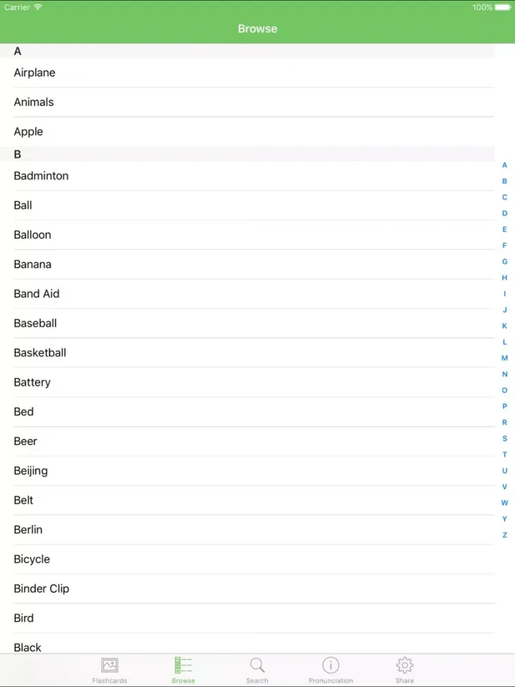 Belarusian Flashcards with Pictures iPad  Screenshots
