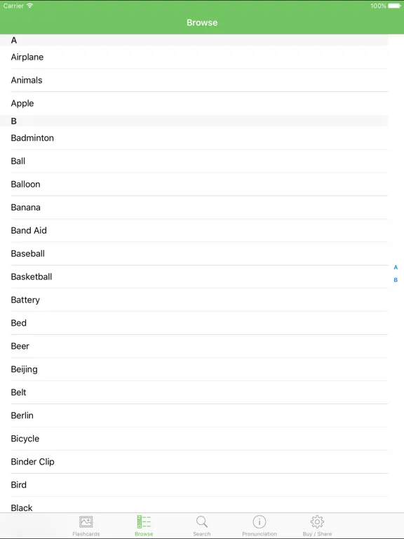 Latvian Flashcards with Pictures Lite iPad  スクリーンショット