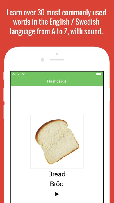 Zrzuty ekranu Swedish Flashcards with Pictures Lite