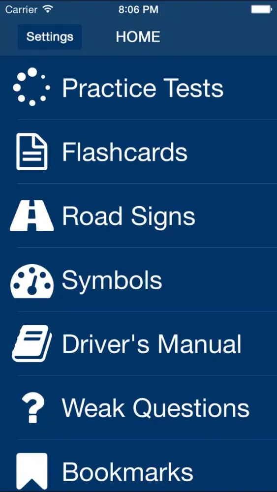 Indiana BMV DMV Exam Prep 2017 Screenshots