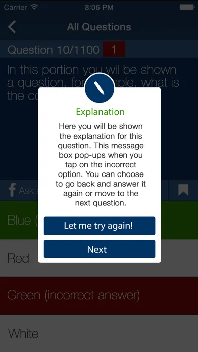 Zrzuty ekranu PDG USAF Exam Prep 2015–2017