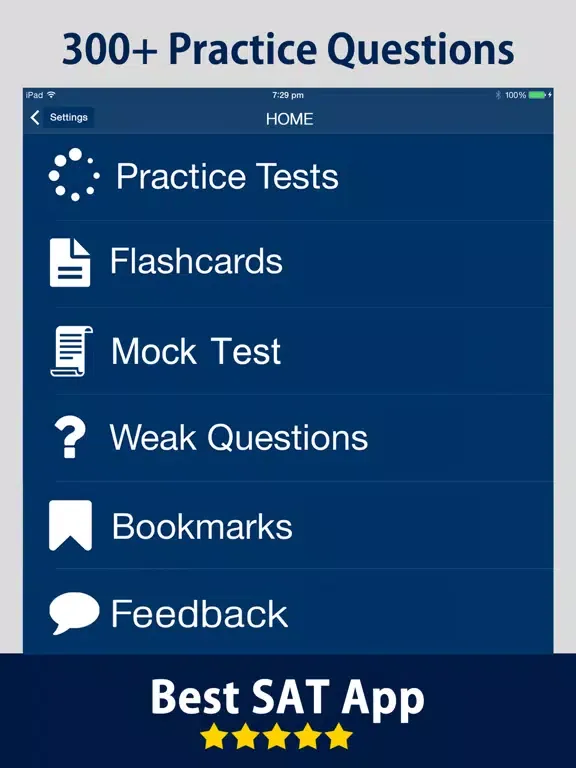 ภาพหน้าจอของ SAT Exam Prep Practice Test iPad 