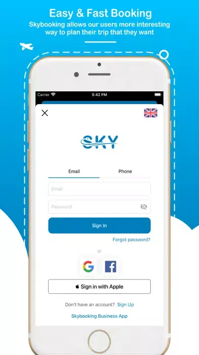 Capturas de tela do SkyBooking - Book Cheap Flight