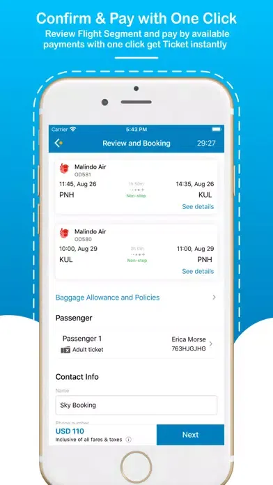 Capturas de tela do SkyBooking - Book Cheap Flight
