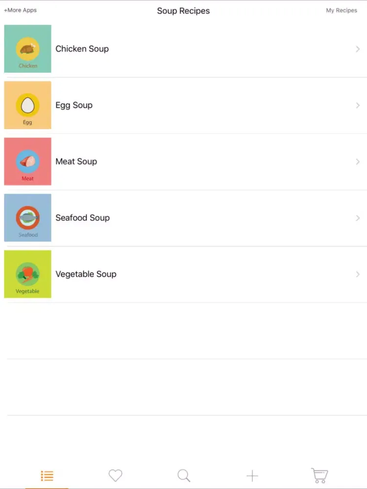 200 Soup Recipes - Vegetable, Chicken, Seafood iPad  Screenshots