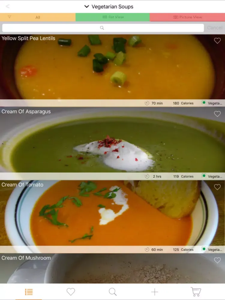 200 Soup Recipes - Vegetable, Chicken, Seafood iPad  Screenshots