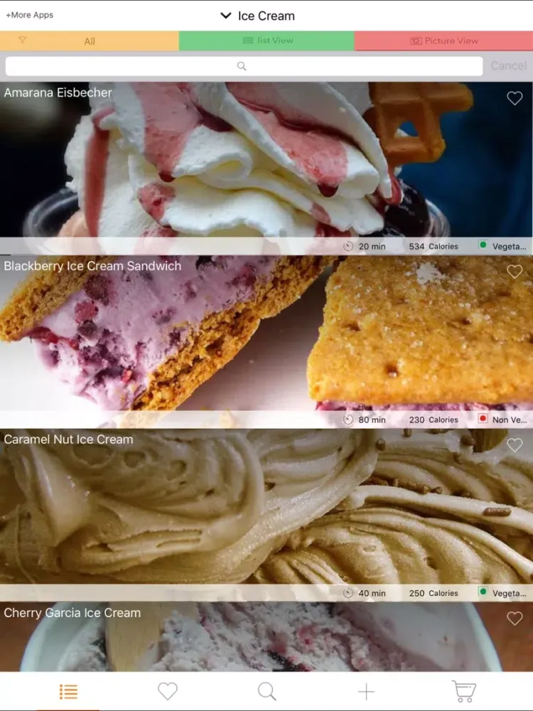 Ice Cream Recipes - Recipes for Kids, Sorbet iPad  Screenshots