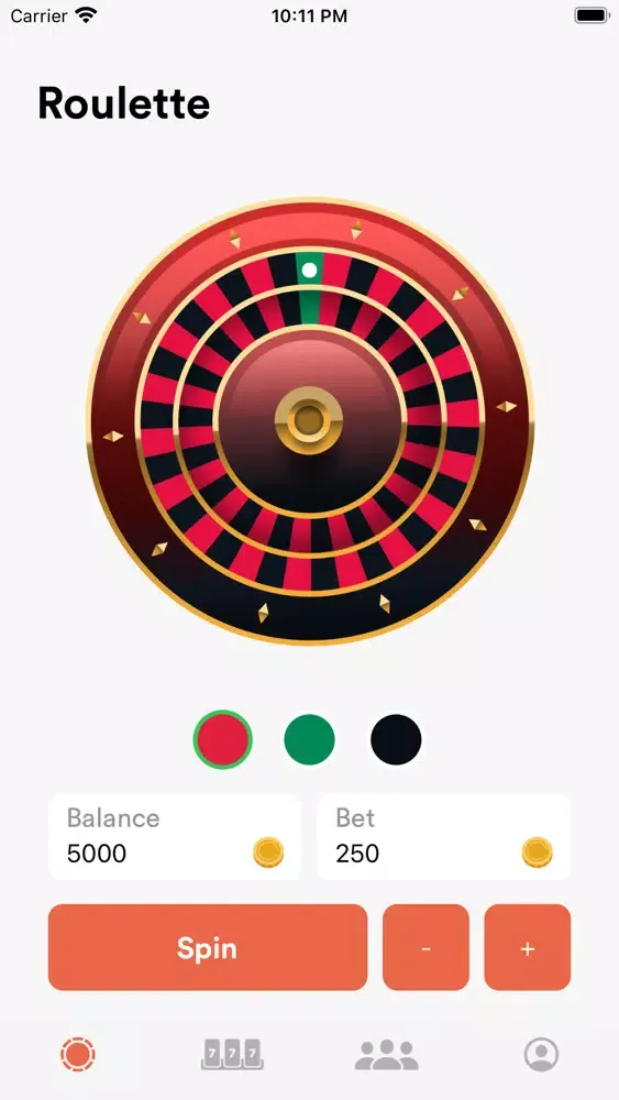 Zrzuty ekranu Vegas roulette online