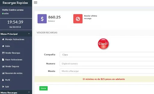 Capturas de pantalla de Recargas Rapidas