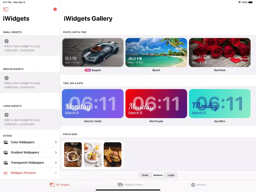 iWidgets Pro iPad  Ekran Görüntüleri