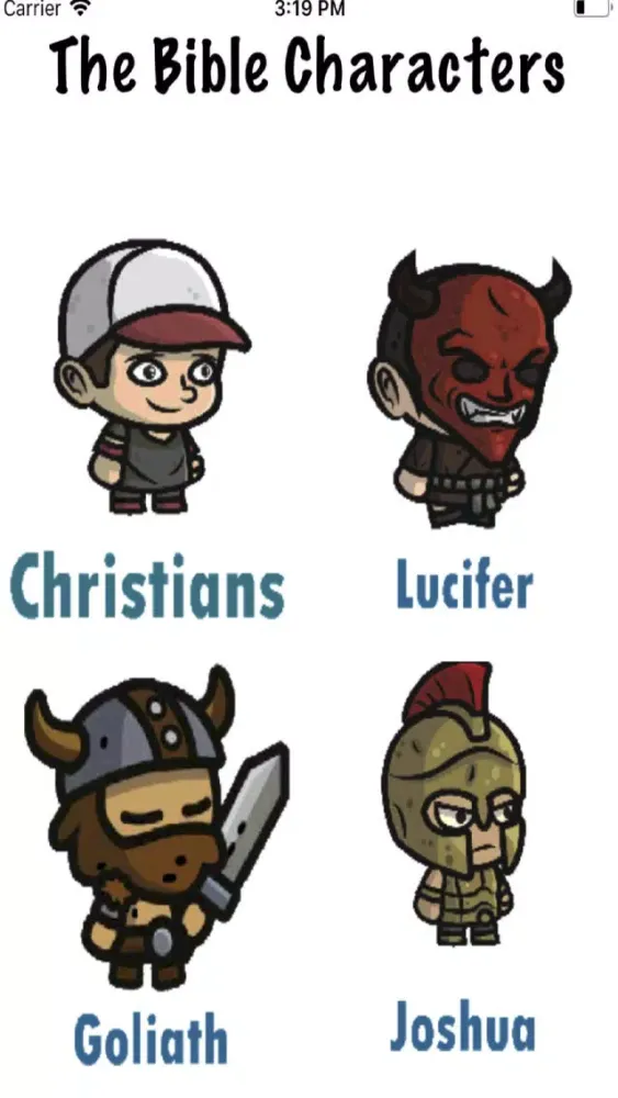 Captures d'écran de Bible Famous Characters