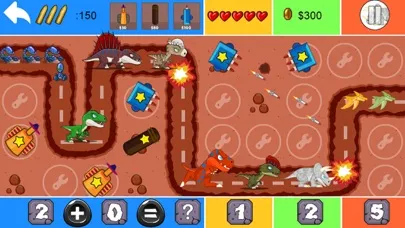Dinosaur Math Tower Defense سکرین شاٹس