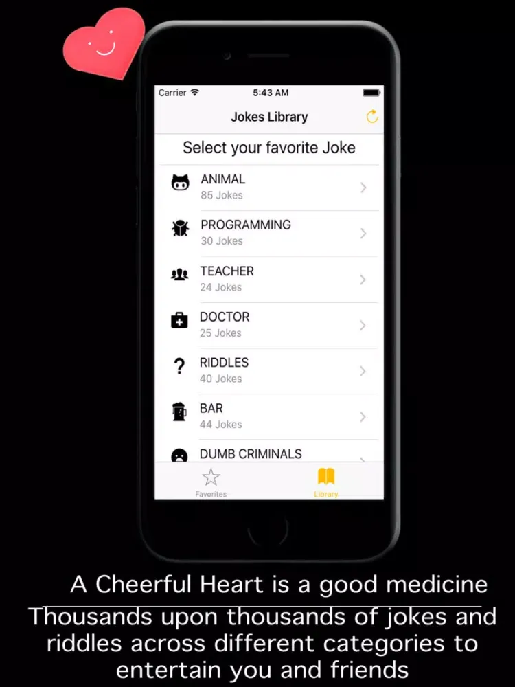 Be Cheerful - Thousands of Jokes and Riddles iPad  スクリーンショット