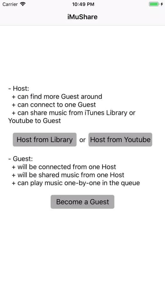 Tangkapan layar iMuShare - Music Sharing