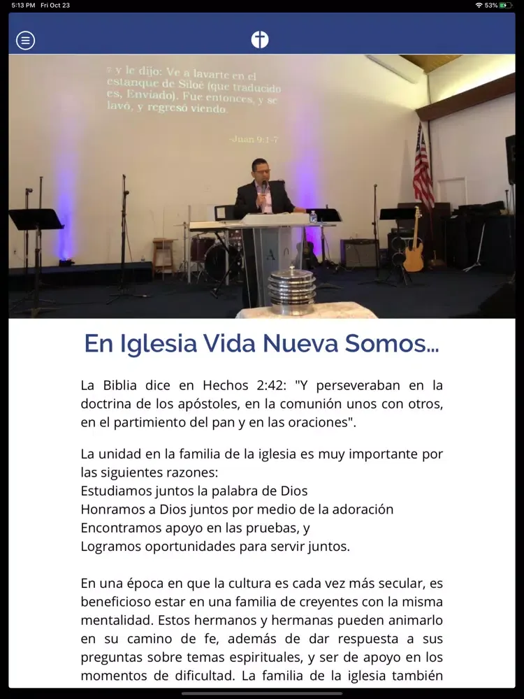 Iglesia Misionera Vida Nueva iPad  स्क्रीनशॉट