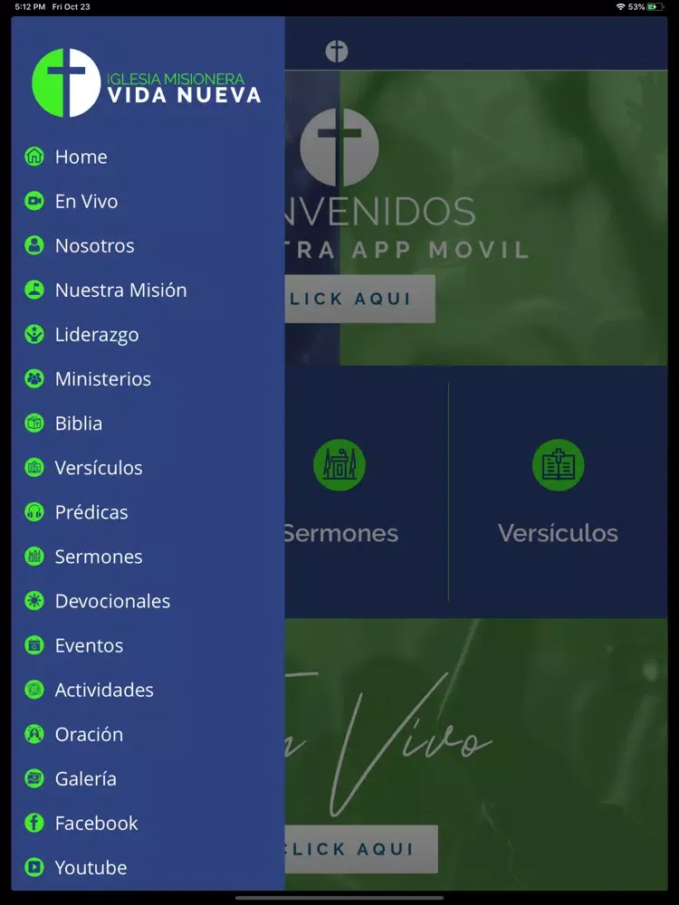 Iglesia Misionera Vida Nueva iPad  स्क्रीनशॉट