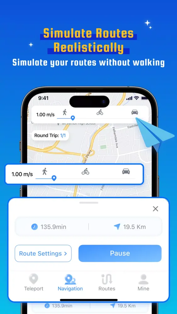Tangkapan layar Fake Location Spoofer - AnyTo