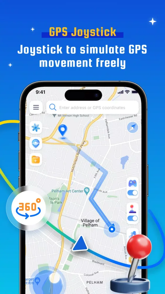 Tangkapan layar Fake Location Spoofer - AnyTo
