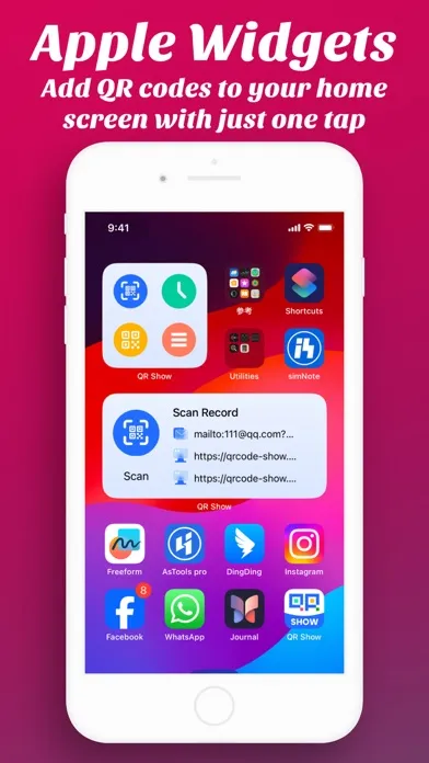 Capturas de tela do QRShow: QR Generator & Creator