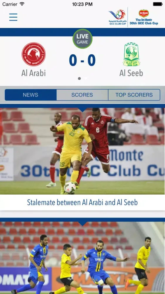 Capturas de tela do GCC Club Cup