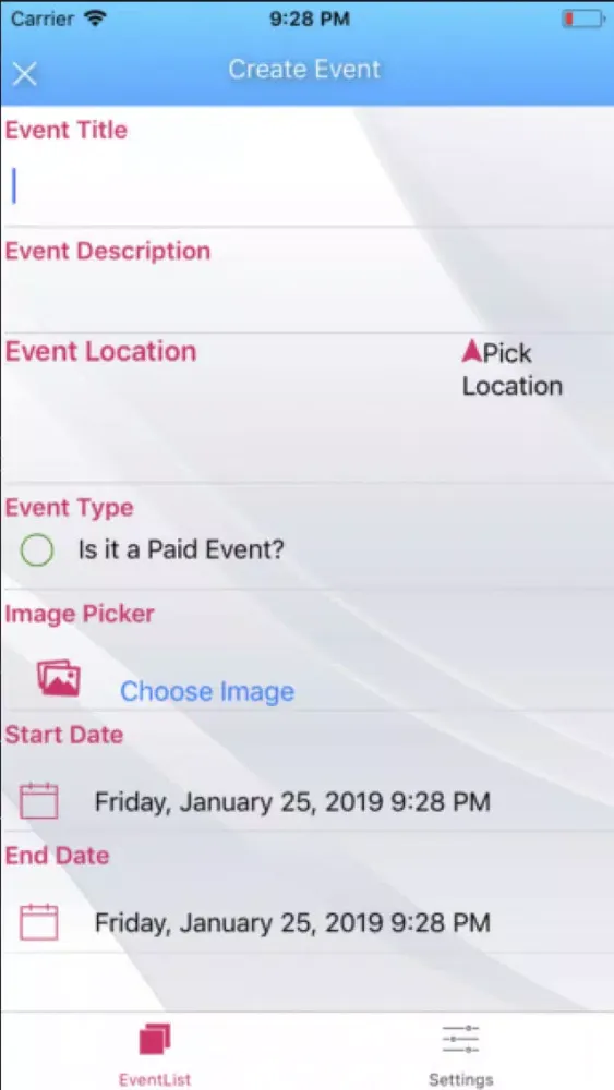 Invito Event App Ekran Görüntüleri