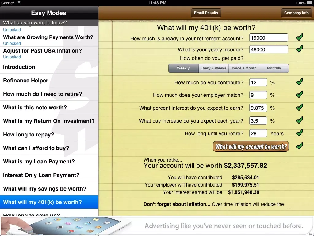 Easy Money Planner Free iPad  Ekran Görüntüleri