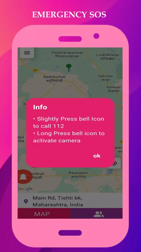 Ảnh chụp màn hình của Pink Shakti Women Safety App