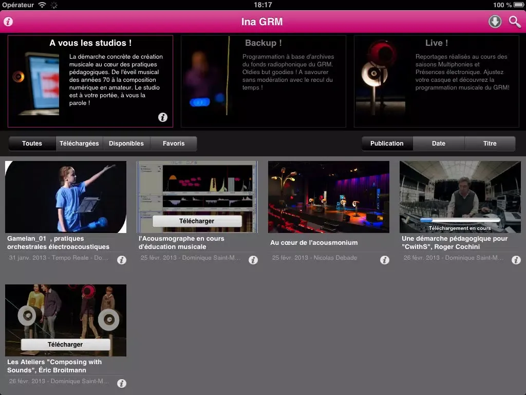 ภาพหน้าจอของ WebMedia Ina GRM iPad 