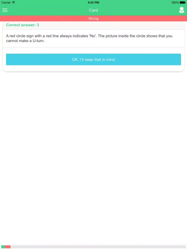 ภาพหน้าจอของ California DMV Tests iPad 
